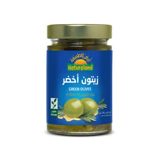 Natureland Organic Green Olives In Olive Oil 280 g