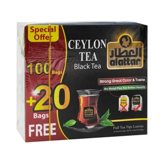 Al Attar Black Ceylon Tea Bags, 100 Sachets