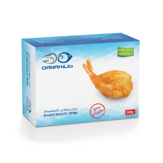 Danah Frozen Breaded Butterfly Shrimp Jumbo 500g