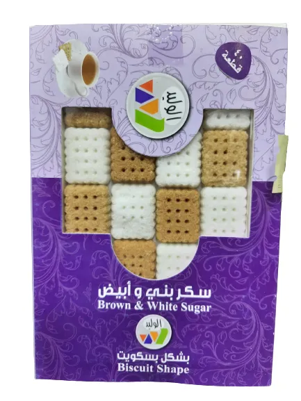 سكر بني وأبيض على شكل بسكويت 200 جرام