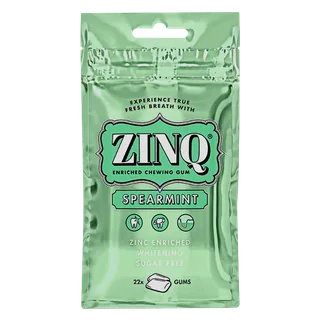 Zinq Spearmint Chewing Gum, 31.5g