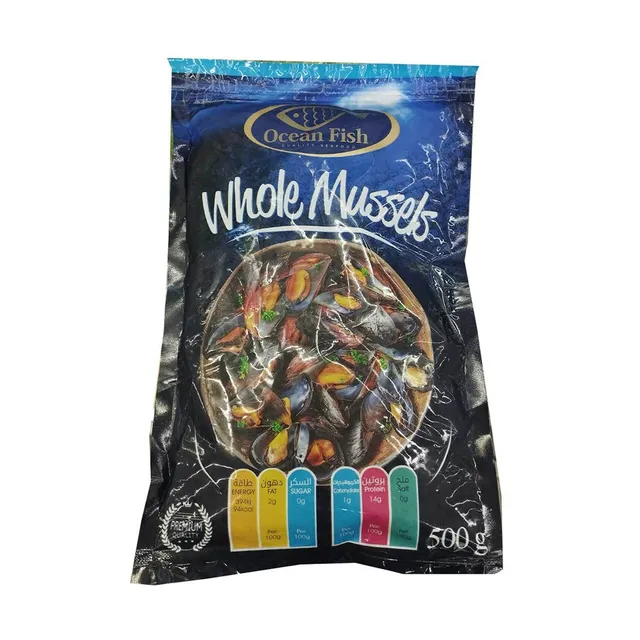 Ocean Fish Frozen Full Shell Mussels 500G