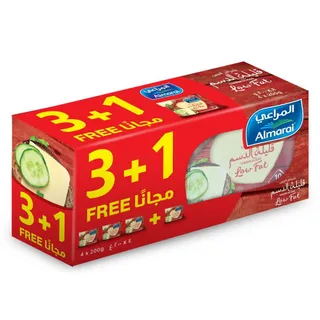 Almarai Low Fat Cheese Slices, 4x200g