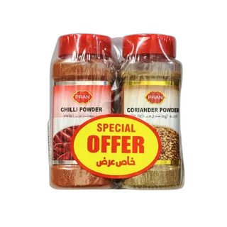 Pran Chilli Powder, 225g + Coriander Powder 180g