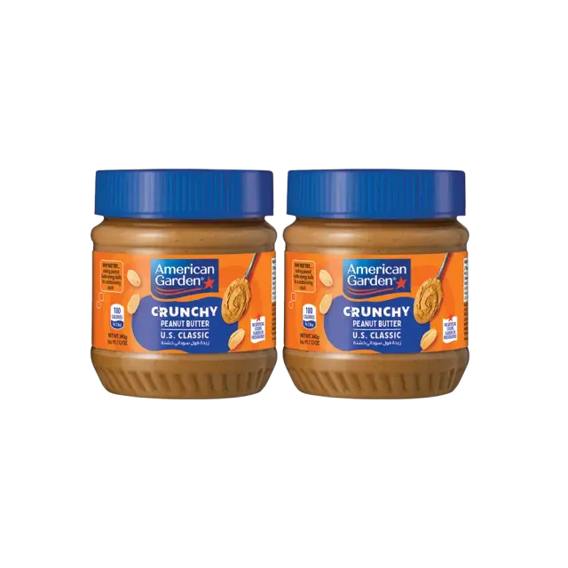 American Garden Peanut Butter Chunky 2 x, 340g