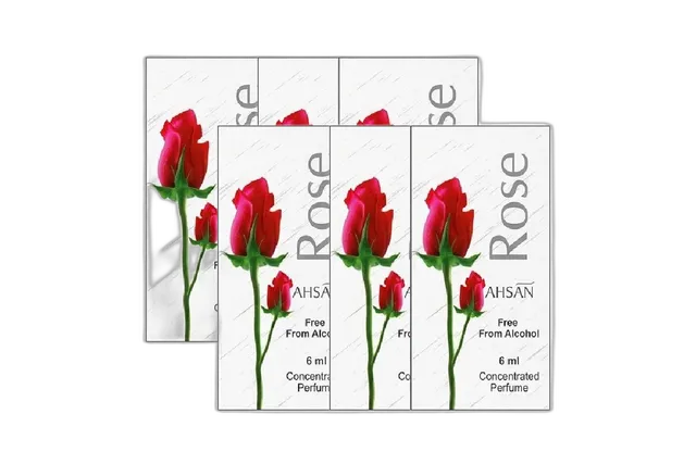 Ahsan Rose Attar 6 x, 6ml