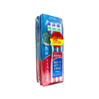 Anchor Tooth Brush Hi-Tip 2 + 1 Pack*4 Pack