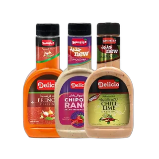 Delicio Assorted Dressing 3 x, 267ml