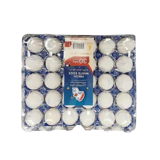 Al Rawdeten White Egg Plastic Tray 50/60 30 Pack