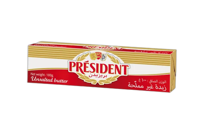 زبدة بريزيدنت غير مملحة 100 جم