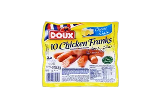 Doux Chicken Franks with Cheese, 400g