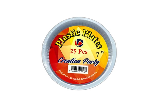Al Nahdha Plastic Plate 7 25 pcs