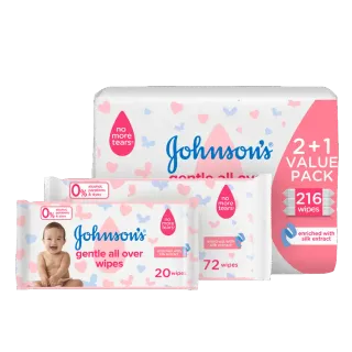 Johnson's Baby Gentile Aloe Wipes 72s
