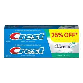 كريست تي/معجون فريش نعناع 3DW 2 x 125 مل 25%