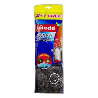 Vileda Glitzi Power Inox Steel 3 Pack