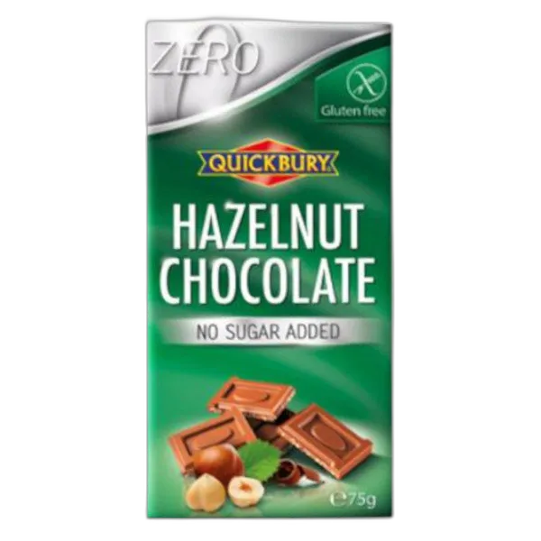 QB Hazelnut Chocolate Sugar Free, 75g