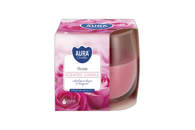 Aura Scented Rose Candles, 130g