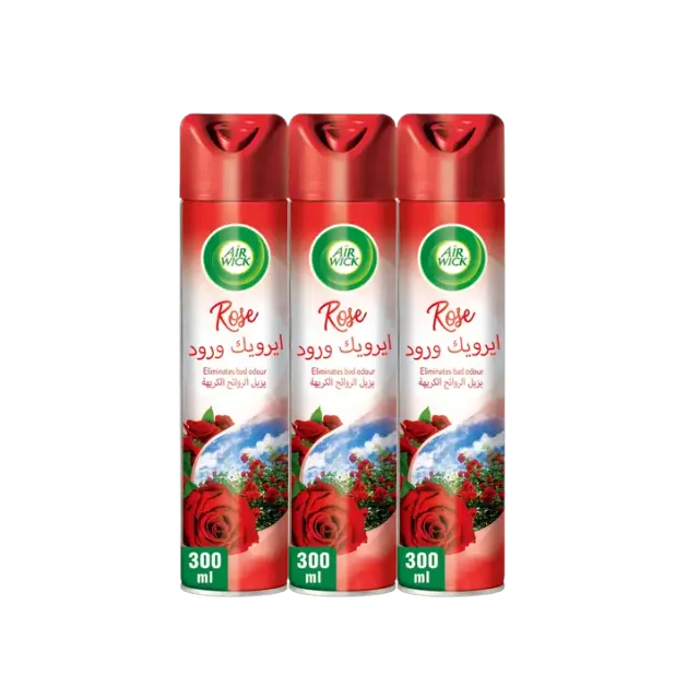 Airwick Aerosol Rose Air Freshner 3 x, 300ml