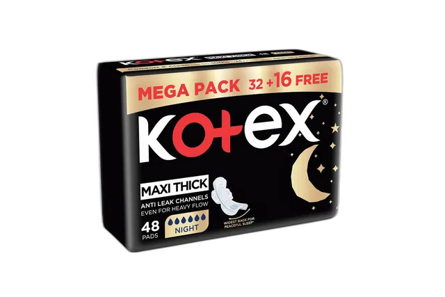 Kotex Maxi 3D Night Pads 48pads