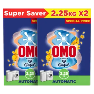Omo Detergent Active Auto Comfort 2 x, 2.250kg