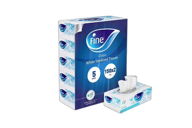 Fine Facial Tissues 150s 2ply 5 pcs