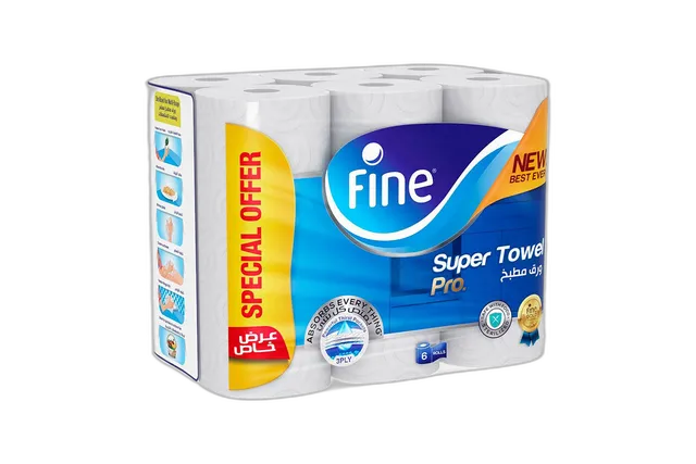 Fine Towel House Hold Pro 60 Sheets 6 x 3 Pile