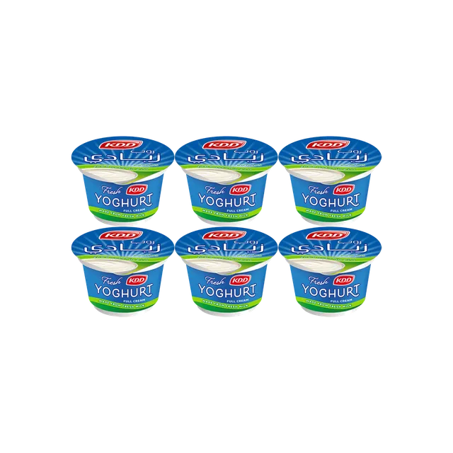 Kdd Yoghurt Fresh Full Cream, 200g x 6