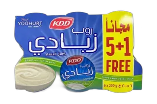Kdd Yoghurt Fresh Full Cream 6 x, 200g