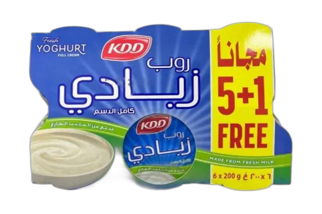 Kdd Yoghurt Fresh Full Cream 6 x, 200g