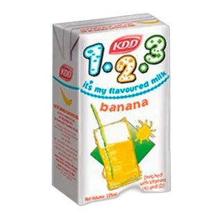 Kdd UHT Banana Milk 6 x, 125ml