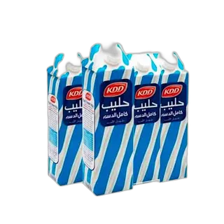 كي دي دي حليب طويل الأجل نصف دسم 1 لتر * 4 عبوات