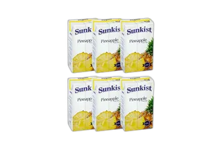Sunkist Pineapple Juice 6 x, 250ml