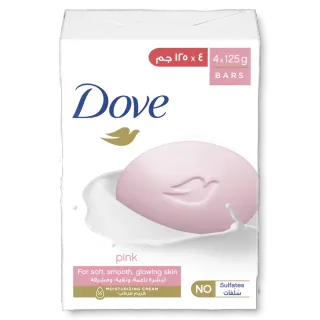 دوف بار وردي 125 جم x 4