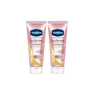 Vaseline Essential Even Tone Gluta-Hya Serum Burst Lotion Smooth Radiance, 200ml Pack of 2