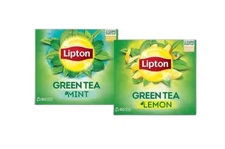 ليبتون شاي أخضر بالليمون مغلف 2x50
