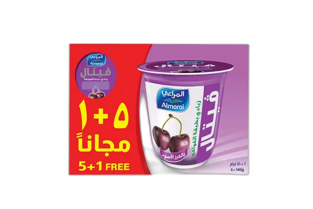 Almarai Vetal Lay B Cherry Yoghurt 6 x, 140g