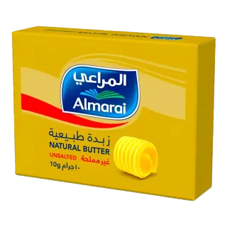 المراعي زبدة طبيعية غير مملحة 10 جم