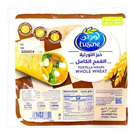 لوزين خبز التورتيلا بالقمح الكامل 240 جم