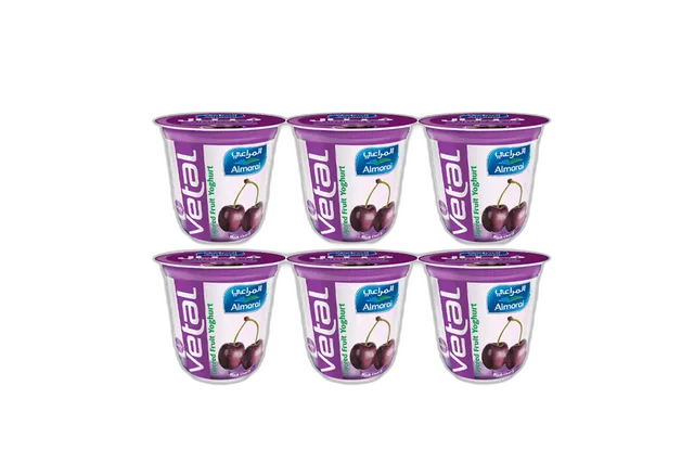 Almarai Vetal Layered Black Cherry Yoghurt 6 x, 140g