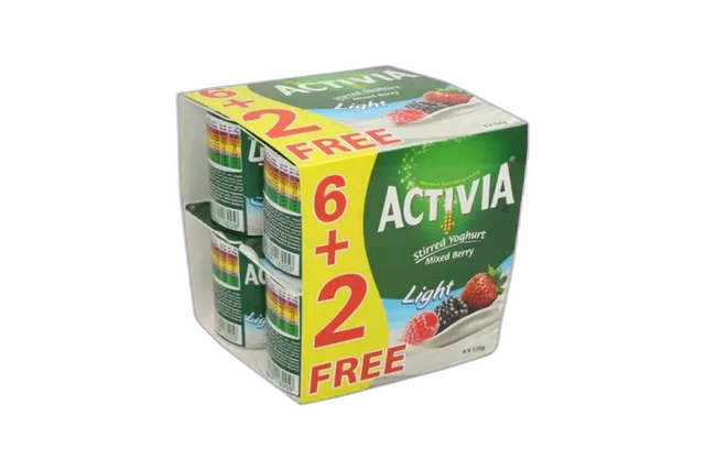 Activia Fruit Yoghurt Berry 8 x, 120g