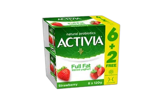 Activia Fruit Yoghurt Strawberry 8 x 120 g
