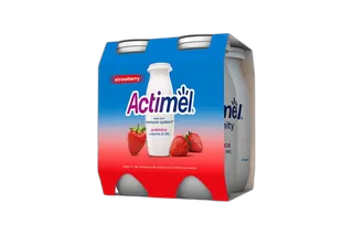 أكتيميل مشروب يوميات بالفراولة 4 x 93 مل