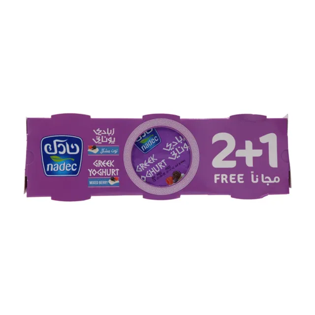 Nadec Yogurt Mix Berry Greek 3 x, 160g
