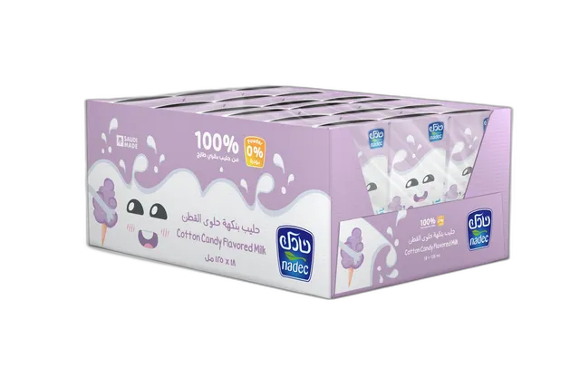 Nadec UHT Milk Cotton Candy 18 x, 125ml