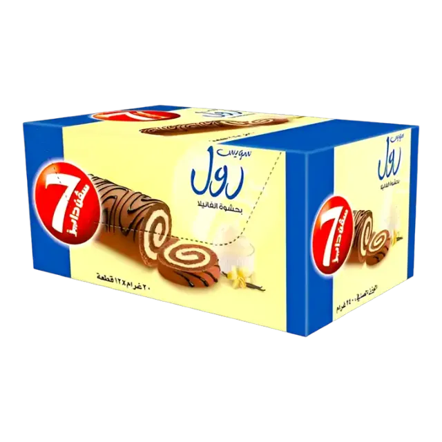 سفن دايز ميني فانيليا سويس رول 12 x 20 جم