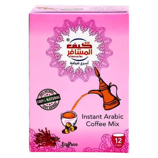 كيف المسافر قهوة عربية بالزعفران 57.6 جم 12 كيس