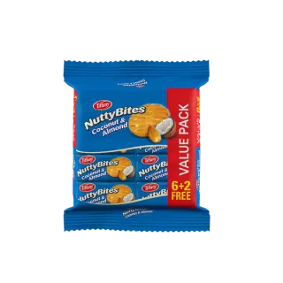 Tiffany Nutty Bites Coconut & Almnd 8 x, 72g