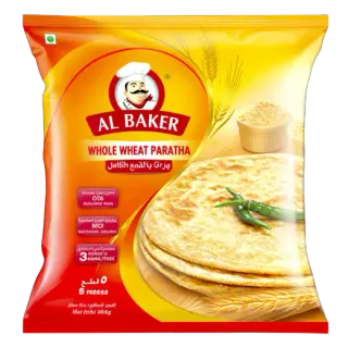 Al Baker Plain Whole Wheat Paratha, 400g