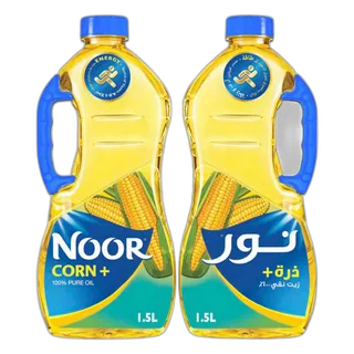 نور زيت الذرة عرض توفيري 2 × 1.5 لتر