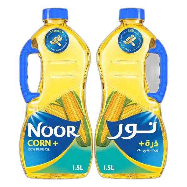 نور زيت الذرة عرض توفيري 2 × 1.5 لتر